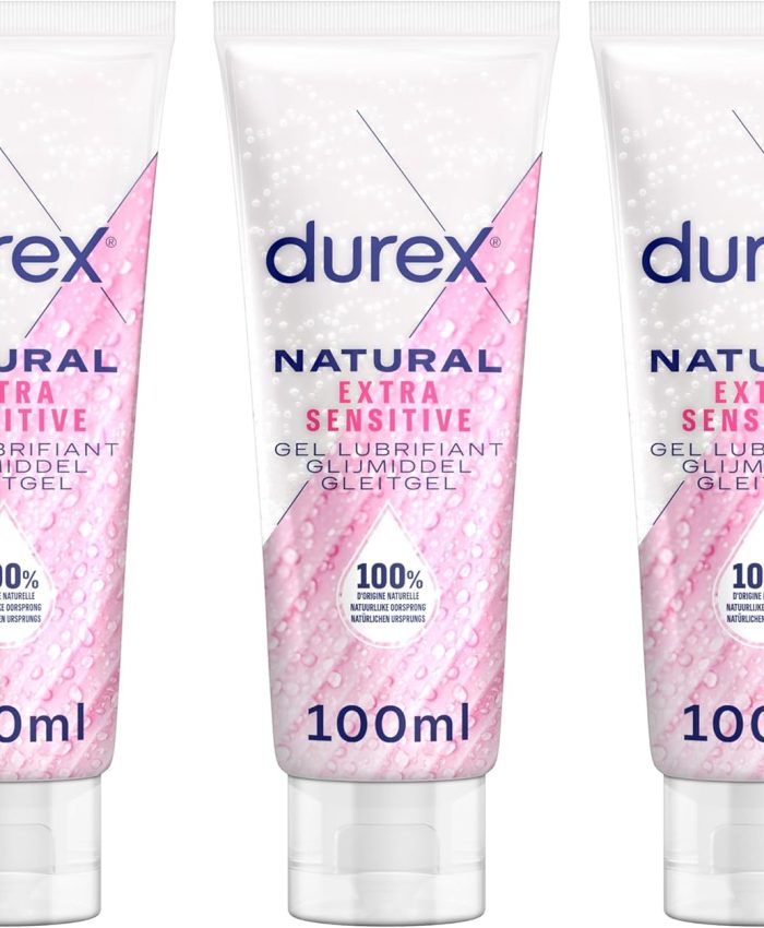 Durex – Lot de 3 Gels Lubrifiants Naturels Hydratants – Aloe Vera – 3x100ml